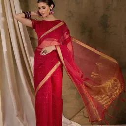 KIMISHA Zari Organza Saree-image-36