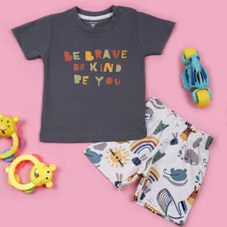 V-Mart Boys Printed T-shirt with Shorts-image-62