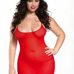 GuSo Shopee Women Red Net Baby Dolls-image-72