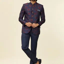 Manyavar Self Design Tailored-Fit 3 Piece Suit-picture-45