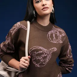 Tokyo Talkies Women Conversational Printed Pullover-image-59