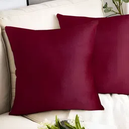 IVAZA Purple Set of 2 Velvet Square Cushion Covers-30