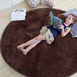 Banchmark Home Furnishings Coffee Brown Solid Shaggy Polyester Carpet-51
