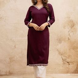 SURHI Women Embroidered Thread Work Floral Kurta-picture-57