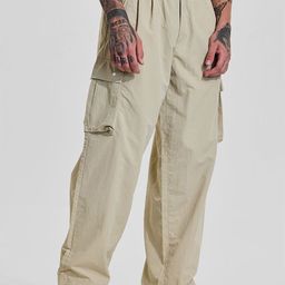 Snitch Men Loose Fit Cargos Trousers-picture-9