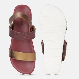 Marc Loire Textured Flatform Heels With Backstrap image 4