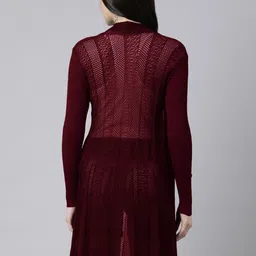 SHOWOFFFF Self Design Open Front Longline Shrug image 3