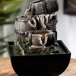 THE ARTMENT Brown & Black Textured The Wooden Spill Fountain-22