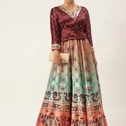 Kaizen TEXO FAB Digital Printed Semi-Stitched Lehenga & Unstitched Blouse-picture-57