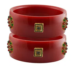 Vidhya Kangan Multi-Coloured Brass Bangles-image-92