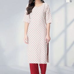 HERE&NOW Women Floral Printed Regular Kurta with Trousers-picture-19
