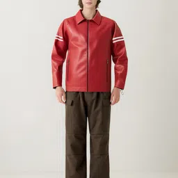 StyleCast x Revolte Men Windcheater Outdoor Leather Jacket-image-33
