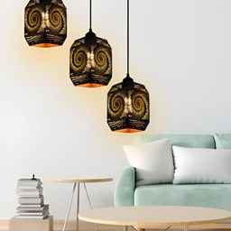 GAUVIK Black Printed Ceiling Lamp-50