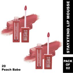 MATTLOOK Set Of 2 Stayxtend Lip Mousse 4ml Each - Peach Babe-16