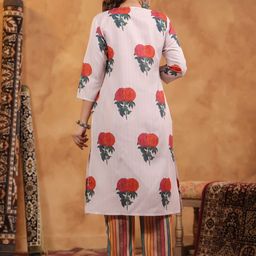 Span Women Floral Printed Regular Kurta with Trousers & With Dupatta image 5