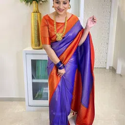 all about you Woven Design Zari Pure Silk Banarasi Saree-image-56