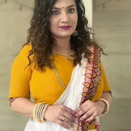 Anouk Ethnic Motifs Beads and Stones Block Print Saree image 3