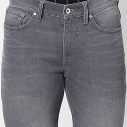 Celio Men Grey Slim Fit Low Distress Light Fade Jeans image 2