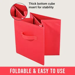 Kuber Industries Red Set of 4 Regular Multi-Utility Organisers image 4