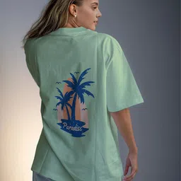 CORSICA Printed Round Neck Oversize T-shirt-image-58
