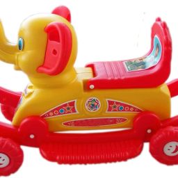 oh baby BABY'' BABY PLASTIC elephant WITH ROCKING FUNCTION AND RUNNING RIDEO ON WITH AMAZING COLOR FOR YOUR KIDS First Class Rocking Plastic elephant With 4 Wheels For Cycle The musical elephant 2 In 1 Function Rocking And Cycling For Your Kids GH-DR-CV-1513 image 3