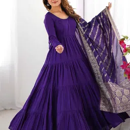 TextileNow Flared Anarkali Kurta Set image 4