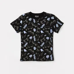 Fame Forever by Lifestyle Boys Floral Printed Tropical Pockets T-shirt-image-79