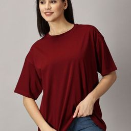 URBANICE Women Drop-Shoulder Sleeves T-shirt-image-102