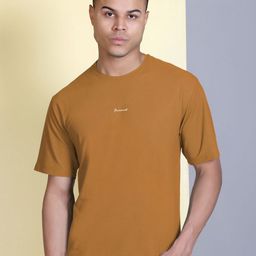 MOUNTAIN COLOURS Men Solid Round Neck T-shirt-image-40