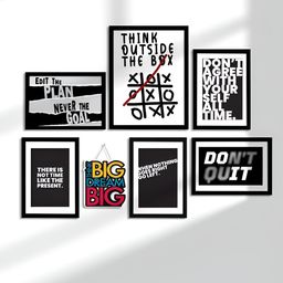 Art Street Black & White 6 and more Piece Paper Other Wall Paintings-13