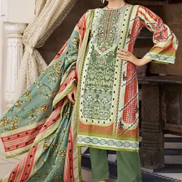 DRAVINAM Trends Embroidered Pure Cotton Unstitched Dress Material-image-33