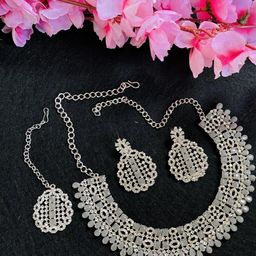 VATSALYA creation Rhodium-Plated Artificial Stones Alloy Jewellery Set-image-62