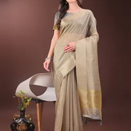 Pandadi Saree Striped Woven Design Organza Sarees-image-80