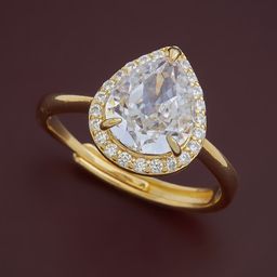 Kushal's Fashion JewellerySterling Silver Gold-Plated Cubic Zirconia Finger Ring-34