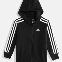 ADIDAS Kids LK 3 Striped FL FZ Hoodie Jacket-picture-13