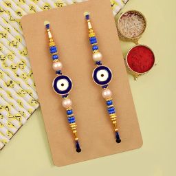 Mindhal TR-RB23-Bro-Setof2Rakhi-NK017 Assorted Rakhi, Greeting Card, Chawal Roli Pack Set-image-60