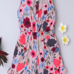 BRIGHT STARS KIDSWEAR Girls Printed Basic Jumpsuit-image-7