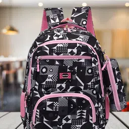 Tinytot Kids Unisex Geometric Backpack-14