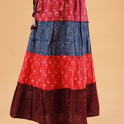 Sangria Girls Printed Maxi Skirt-image-76