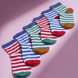 Jack & Jones Junior Boys Pack Of 3 Striped Ankle-Length Socks-52