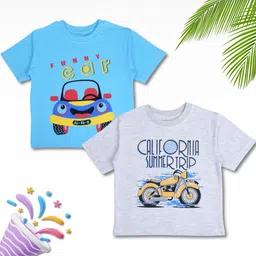 WORTON FASHION Kids Pack Of 2 Typography Printed T-shirts-picture-10