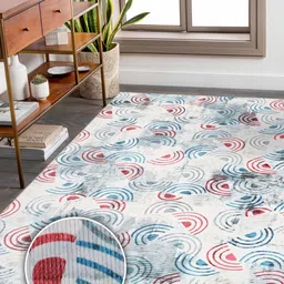 Kaleen India Navy Blue Abstract Anti-Skid Polyester Carpet-picture-21