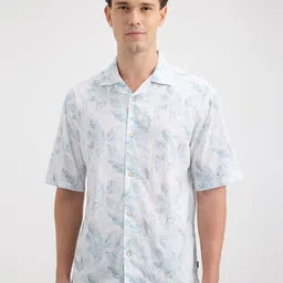 Pepe Jeans Floral Printed Spread Collar Opaque Relaxed Fit Cotton Casual Shirt-picture-8