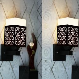 Gojeeva Brown Wood Square Wall Lamps-picture-29