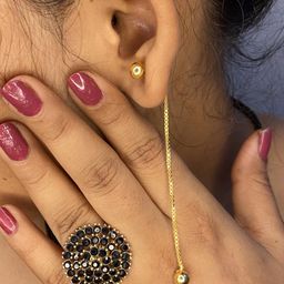 Psight Women Gold Earrings-picture-0
