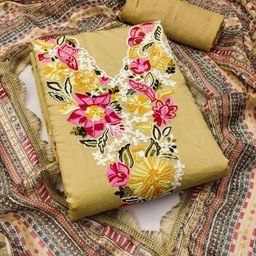 LeeliPeeri Designer Floral Embroidered Unstitched Dress Material-image-64