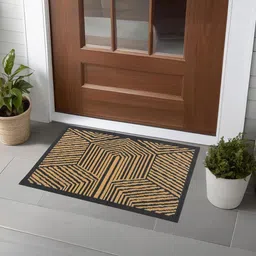 Kuber Industries Grey Chevron Rectangular Anti-Skid Doormats image 3