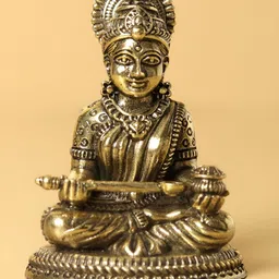 Exotic India Small Brass Superfine Goddess Annapurna Showpiece-image-31