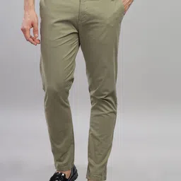 THREE DAYS Men Relaxed Regular Fit Mid Rise Cotton Chinos Trousers-image-26
