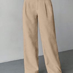 RAJOVATI Women Loose Fit Mid-Rise Pleated Trousers-image-100